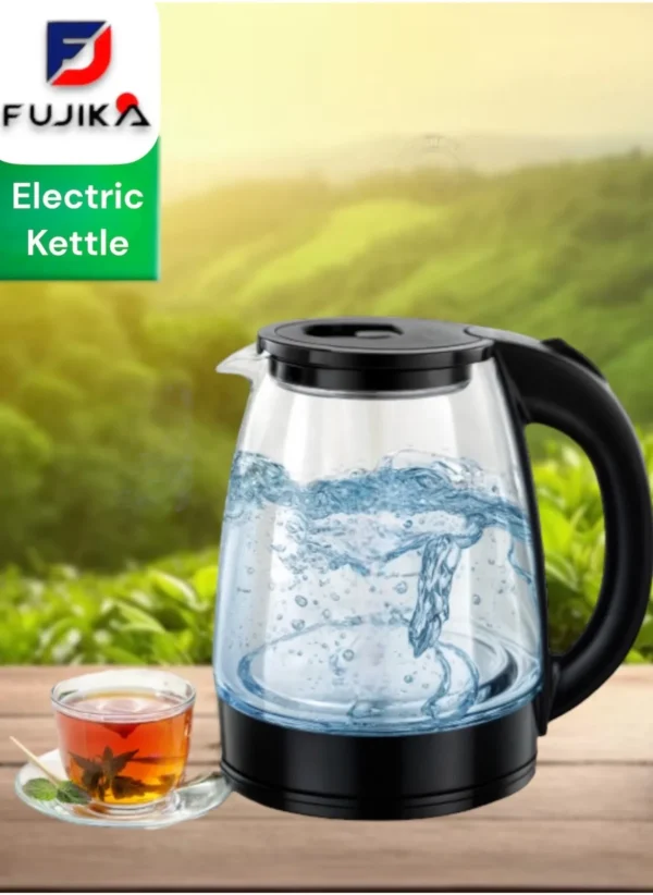 غلاية ماء زجاجية من فوجيكا 1.8 اسود FG-02
